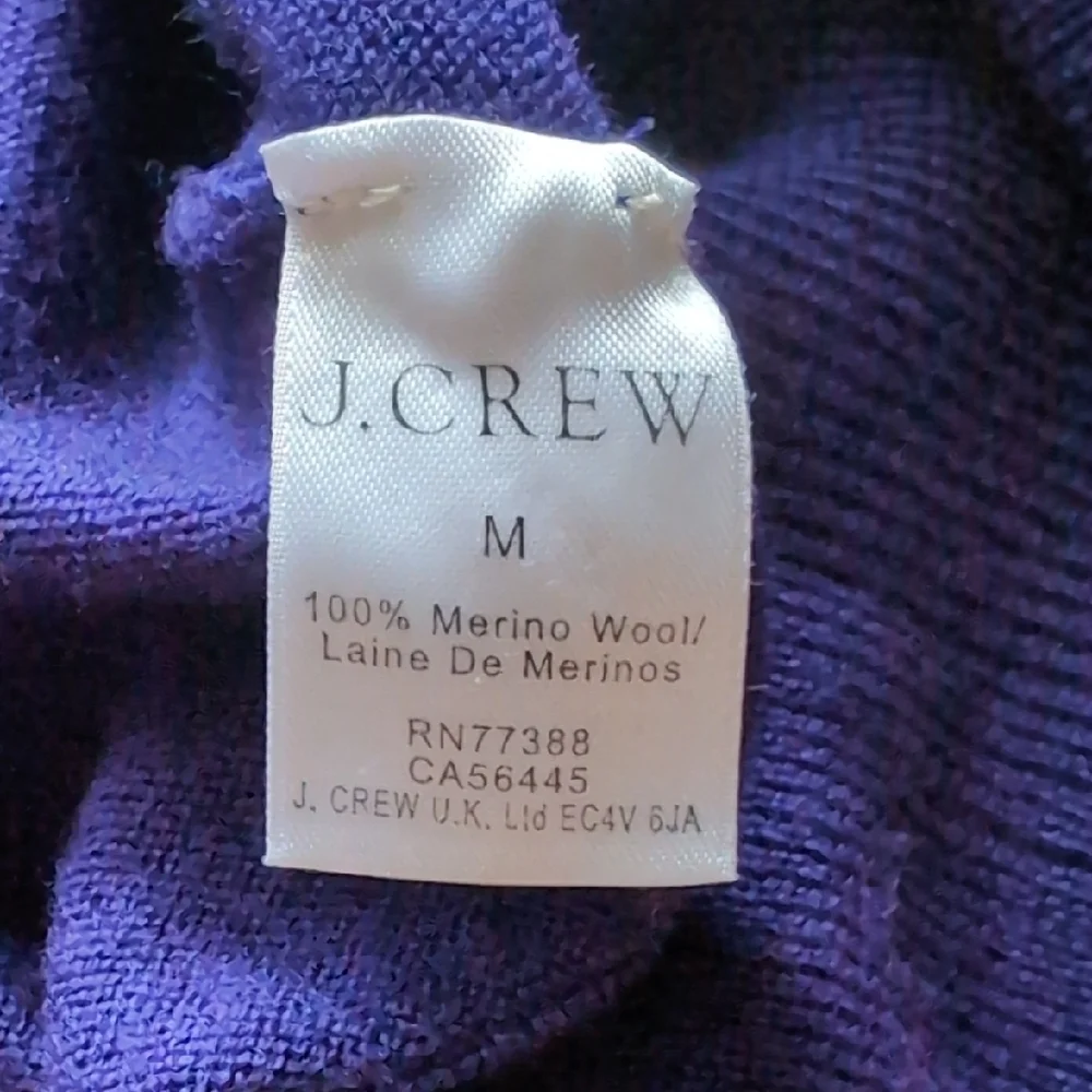 J. Crew Men's Purple 1/4 Zip Sweater - Picture 4 of 5